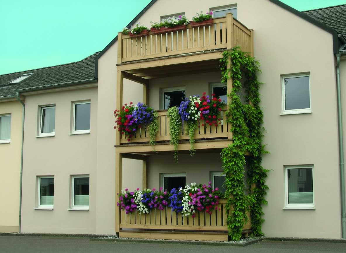 Balkon aus Holz