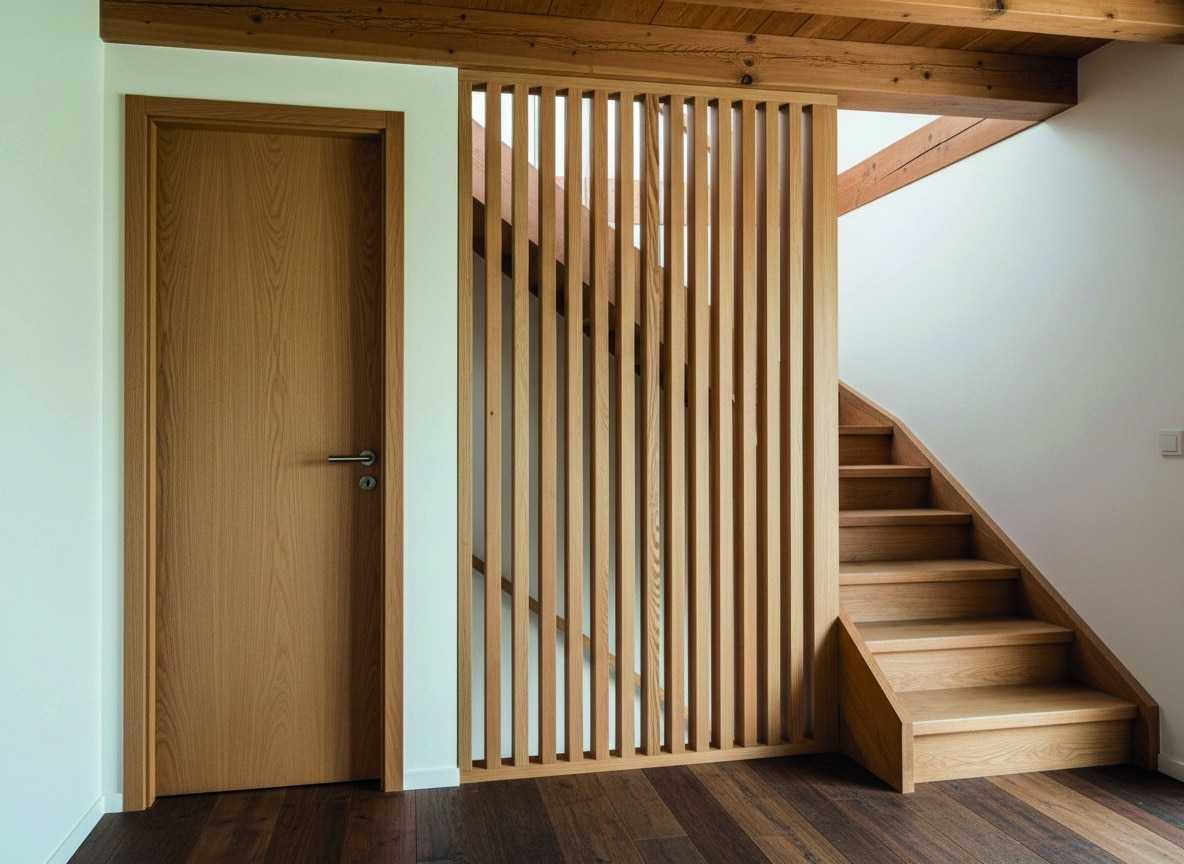 Innentür und Treppe aus Holz
