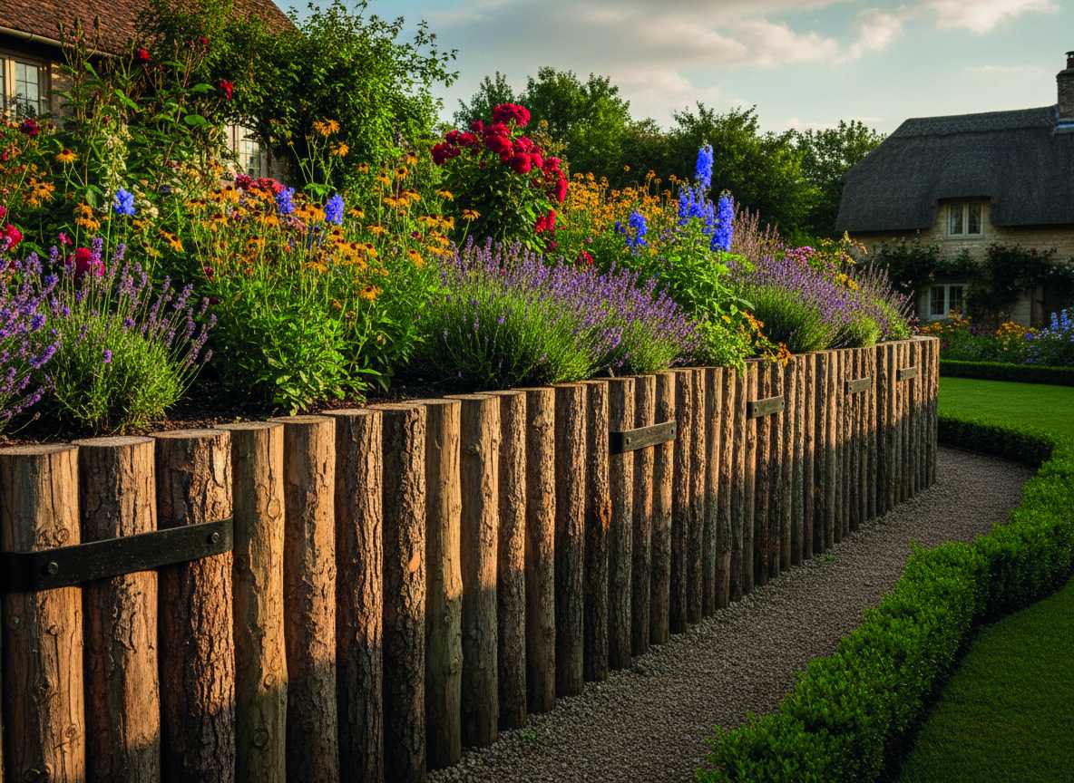 Palisadenzaun aus Holz