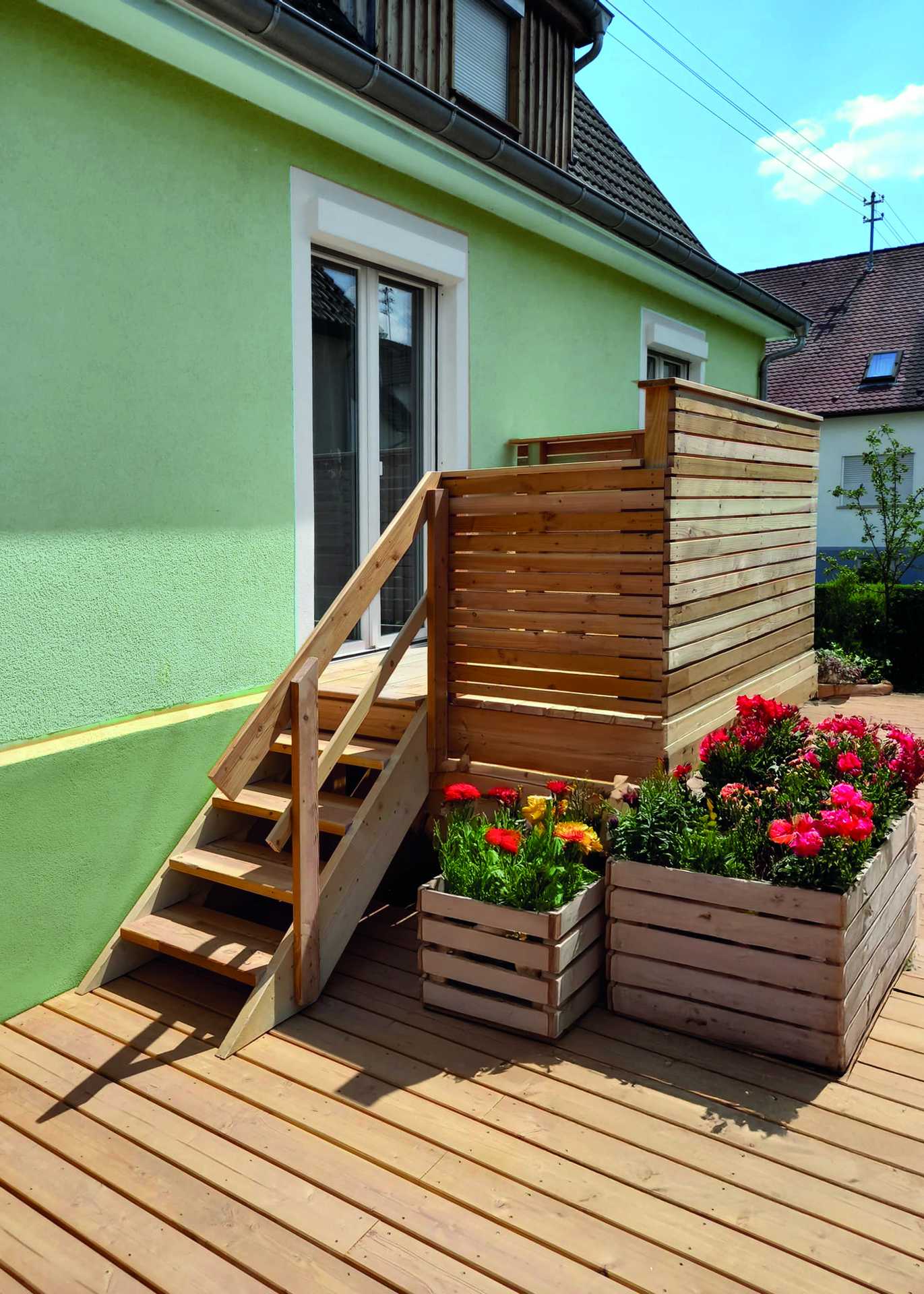 Außentreppe aus Holz